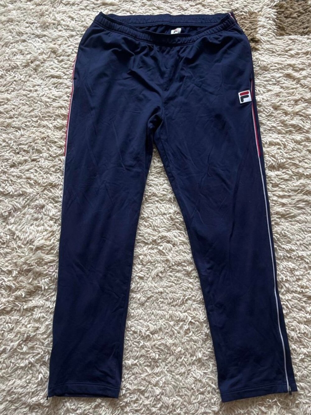 Fila Navy Track Pants Striped Size L
